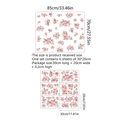 Detailliertes Größenlayout für Blumenwandtattoo mit Set-Maßen und Abdeckungsfläche - Ms6299-zy (30*20cm*6 Stück)