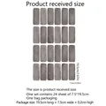 Specifiche dettagliate delle dimensioni per piastrelle in legno con 24 fogli da 7,5x19,5 cm - Motivo a Mattoni Blu Grigiastro (MJ4003-ZC)