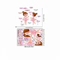 Maßtabelle für Ballerina-Wandtattoo mit Schmetterlingen und Text, Größe 121x102cm - MS3083-YL (30*90cm*2PCS)