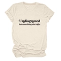 Detail of crew neck t-shirt with 'Undiagnosed' black text print on cream fabric - S / Sand (Black Font)