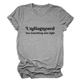Detail of grey crewneck T-shirt showing Undiagnosed text print and fabric texture - S / Dark Grey (Black Font)