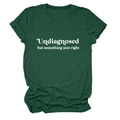 Dark green crew neck short sleeve T-shirt with white Undiagnosed graphic print - Vintage Green (White Font)