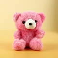 Porte-clés ours en peluche rose avec fourrure douce et nez mignon en forme de cœur - Env. 10cm / rose fuchsia