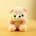 Charm ours en peluche dégradé coloré rose et jaune avec crochet en métal argenté - Env. 10cm / Dégradé Multicolore