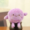 Purple cloud plush mooncake doll charm with lucky character and smiling face embroidery - Wealth Style (01) / Purple