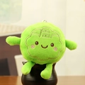 Green plush mooncake pendant with cute smiling face and Chinese character for wealth - Wealth Style (01) / Green