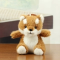 Cute Shiba Inu plush keychain in brown and white color with white hanging rope - 12cm / Brown and White (A Shiba Inu)