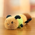 Colorful plush caterpillar keychain with multi-segment design on a wooden table - Caterpillar / Approx. 12cm / Colorful Caterpillar
