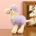 Lindo colgante de peluche de camello del desierto blanco y morado con cadena de bolas - Alrededor de 18cm / Púrpura