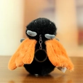 Plush insect keychain toy featuring a black moth body with vibrant orange wings - Moth / Approx. 12cm / Black And Orange Moth