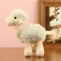 Süßer Schlüsselanhänger Plüschkamel in Creme und Grau mit silberner Kugelkette - Etwa 18cm / Braun