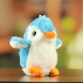 Blauwe pluche pinguïn sleutelhanger met zacht bont en zilveren kralenketting voor tassen - Ongeveer 12cm / Blauw
