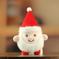 Lindo adorno de Papá Noel de peluche con gorro rojo puntiagudo y barba blanca suave - 13cm / Santa Claus