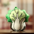 Lindo llavero de col de peluche con hojas verdes suaves y cadena de bolas plateada - Aprox. 11cm / F-Col China