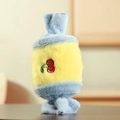 Ciondolo peluche a forma di caramella blu e giallo con ricamo a ciliegia - Stile Ciliegia / Giallo Blu Blocco
