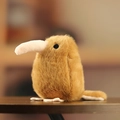 Cute small brown plush kiwi bird sparrow keychain charm for bags and accessories - 13cm / Brown Kiwi Bird