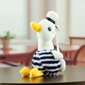 Portachiavi papera marinaio in peluche con maglia a righe blu per la borsa - Circa 18cm / Navy Duck Blue
