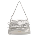 Borsa a nuvola argento metallizzato con dettagli arricciati e fiocchi stile moderno - Argento