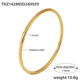 Bracciale rigido minimalista in acciaio inossidabile dorato lucido, diametro 6cm - Bracciale Colore Oro / Oro