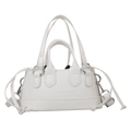 Elegante mini borsa a mano bianca a forma di conchiglia con tracolla rimovibile - Bianco
