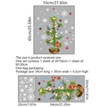 Weihnachtsfensteraufkleber Set mit Kiefern Vögeln und Schneeflocken zur Glasdekoration - Tannenbaum Vögel Und Schneeflocken Muster (DJ4040+DJ029C-ZC)