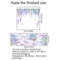 Detailed size guide for purple watercolor wisteria and butterfly wall stickers - Wisteria Butterfly Style (MS3035-YL)