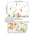 Stickers muraux animaux de la forêt avec renard et écureuil pour chambre enfant - MS4302-ZC (30*45cm*3 Feuilles)