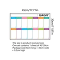 Detail view of 45x30cm weekly planner whiteboard sticker with target goals area - Standard Type