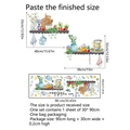 Macro layout of kitchen wall decals with potted plants and coffee cup motifs - Kitchen Potted Plants Style (MS3042-YL)