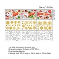 Juego de 9 pegatinas navideñas para ventanas con gnomos y copos de nieve, 30x20 cm - 20*30cm*9 Hojas