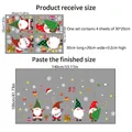Size chart for Christmas gnome window stickers showing four 30x20cm sheets and finished layout - 20*30cm*4Pcs