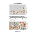 Guide des tailles pour stickers vitrail statiques Père Noël et maison en pain d'épices - CT6031 (30*60cm)