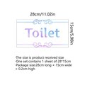 Luminous gradient toilet door sticker with floral patterns measuring 28cm x 15cm - 15*28cm
