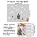 Christmas window stickers set with Santa and snowman, dimensions 68x56cm for home decor - 20*30cm*2pcs
