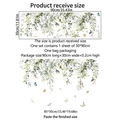 Watercolour green leaves and butterfly wall decal layout and application size guide - Green Plant Butterfly Insect Style (MS8465)
