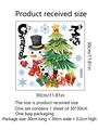 Detail of 30x30cm self-adhesive Christmas stickers featuring snowman and tree patterns - Snowman Christmas Tree Style (MS4291-ZC)