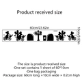 Muis op de fiets muursticker silhouet voor decoratie van kinder- en woonkamers - Cartoon muis op de fiets stijl (MS451-YW) / 10*60cm / Zwart