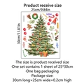 Christmas tree and snowman self-adhesive wall stickers for holiday home decoration - Christmas Tree and Gingerbread Man Style (MS8468-NH) / 25x30cm