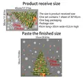 Size guide showing layout and dimensions of Christmas tree and snowflake window decals - Christmas Tree & Candy Set (CT8025-NH)