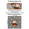 Detailed size chart for Christmas window stickers with Santa and reindeer motifs - Christmas Animals Owl Penguin Set (CT8026-NH)