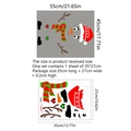 DIY Christmas snowman wall stickers for home decor, layout size 35x27cm, final size 55x45cm - Christmas Snowman Facial DIY (CT6034-ZY)