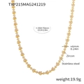 Luxurious 18k gold plated stainless steel necklace with full zircon triangle flower design - Gold White Zircon Necklace