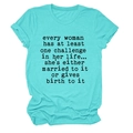 Detailed flat lay of a turquoise crew neck T-shirt with black typewriter style text print - S / Deep Water Blue (Black Font)