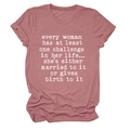 Detail of rolled cuffs and white letter print on a dusty pink crewneck t-shirt - S / Rose Gold (White Font)