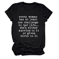 Detail of soft black cotton t-shirt with white typewriter font humorous quote print - S / Black (White Font)