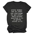 Close-up of charcoal gray slogan t-shirt showing soft cotton fabric and print - S / Heather Gray (White Font)