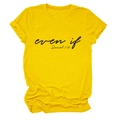 Detailed texture of yellow cotton T-shirt featuring even if Daniel 3:18 print - Yellow (Black Font)