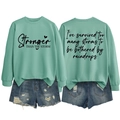 Front and back detail of mint green sweatshirt with black typography and denim shorts - S / Light Green (Black Text)