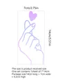 Pegatina de pared gesto de corazón luminoso medidas 7cm x 14cm para decorar el hogar - Gradiente Púrpura Mano Corazón / 7*14cm