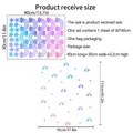 Tableau des tailles pour stickers muraux arc-en-ciel lumineux avec détails des dimensions - 30*40cm
